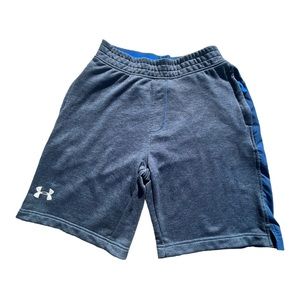 Under Armour Shorts Mens Medium Gray Blue Sweat Gym Athletic Sport Jogger Pocket